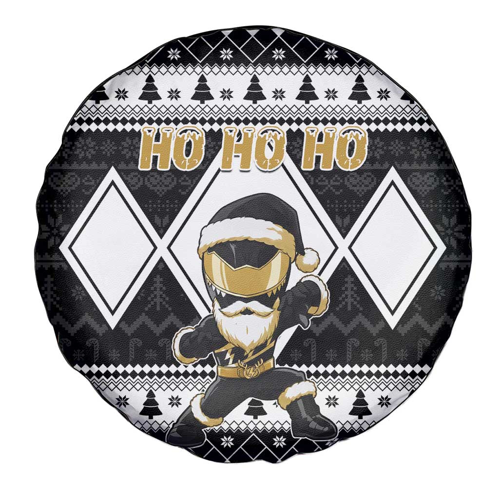 Power Black Ranger Santa Claus Spare Tire Cover Funny Christmas - Wonder Print Shop