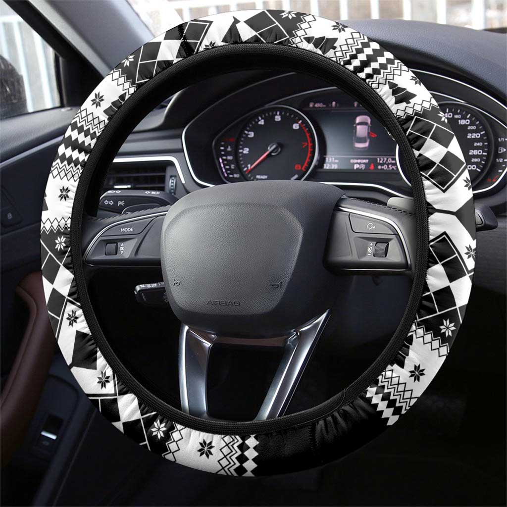 Power Black Ranger Santa Claus Steering Wheel Cover Funny Christmas - Wonder Print Shop