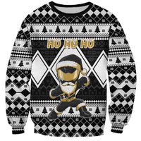 Personalized Power Black Ranger Santa Claus Sweatshirt Funny Christmas - Wonder Print Shop