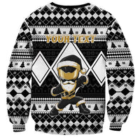 Personalized Power Black Ranger Santa Claus Sweatshirt Funny Christmas - Wonder Print Shop