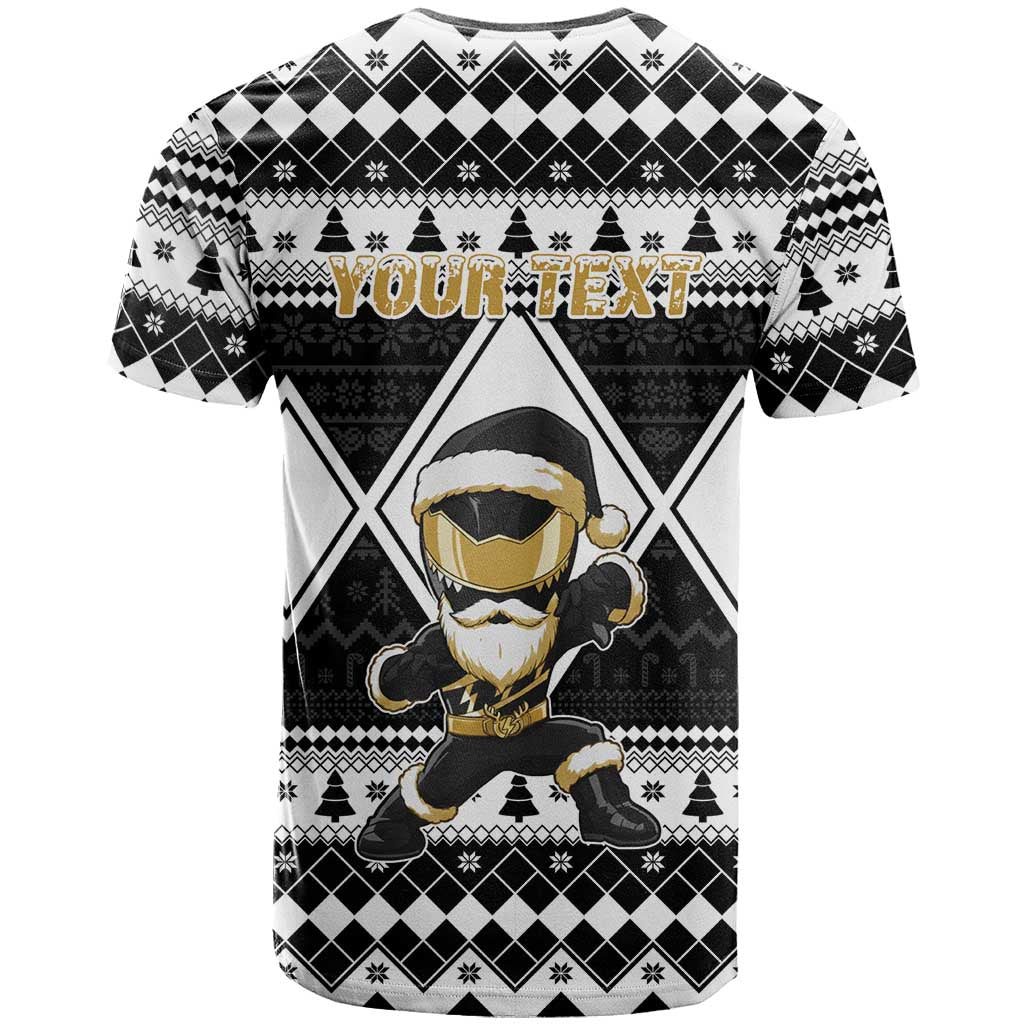 Personalized Power Black Ranger Santa Claus T Shirt Funny Christmas - Wonder Print Shop