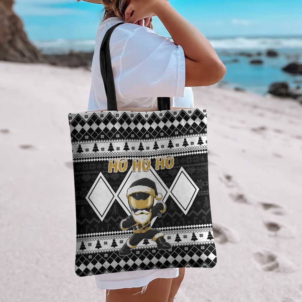 Power Black Ranger Santa Claus Tote Bag Funny Christmas - Wonder Print Shop