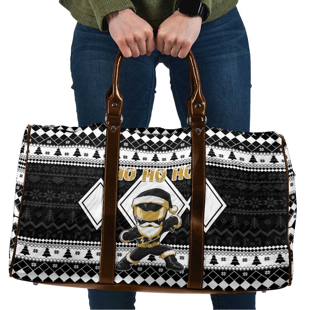Power Black Ranger Santa Claus Travel Bag Funny Christmas - Wonder Print Shop