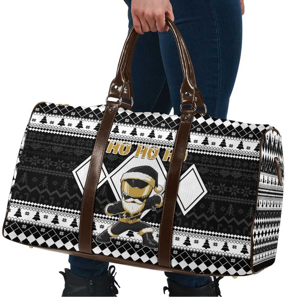 Power Black Ranger Santa Claus Travel Bag Funny Christmas - Wonder Print Shop
