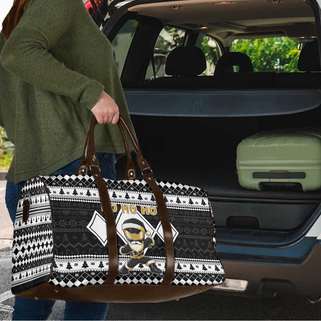 Power Black Ranger Santa Claus Travel Bag Funny Christmas - Wonder Print Shop
