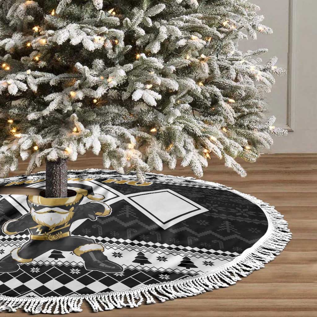 Power Black Ranger Santa Claus Tree Skirt Funny Christmas - Wonder Print Shop