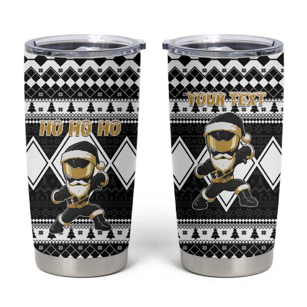 Personalized Power Black Ranger Santa Claus Tumbler Cup Funny Christmas - Wonder Print Shop