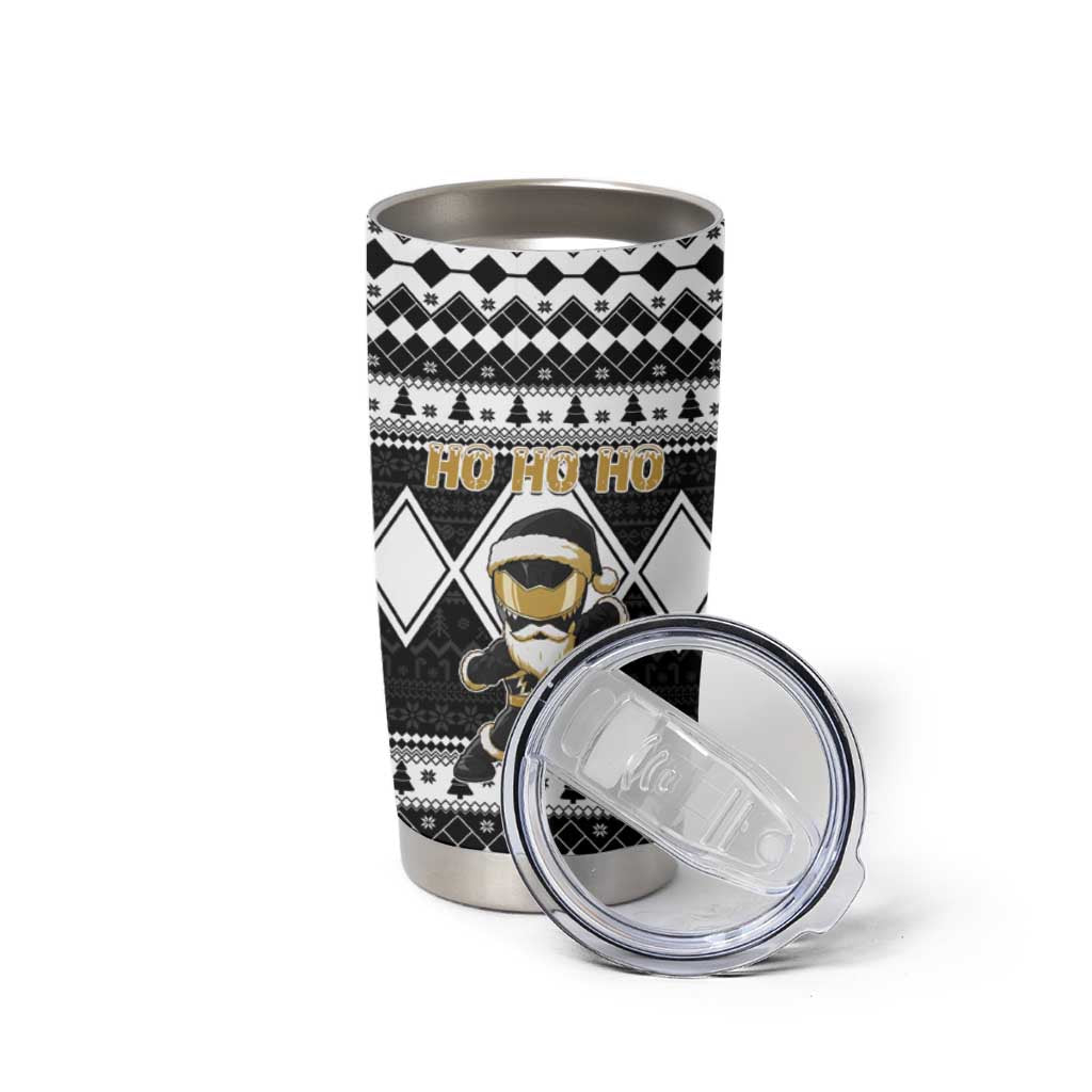 Personalized Power Black Ranger Santa Claus Tumbler Cup Funny Christmas - Wonder Print Shop