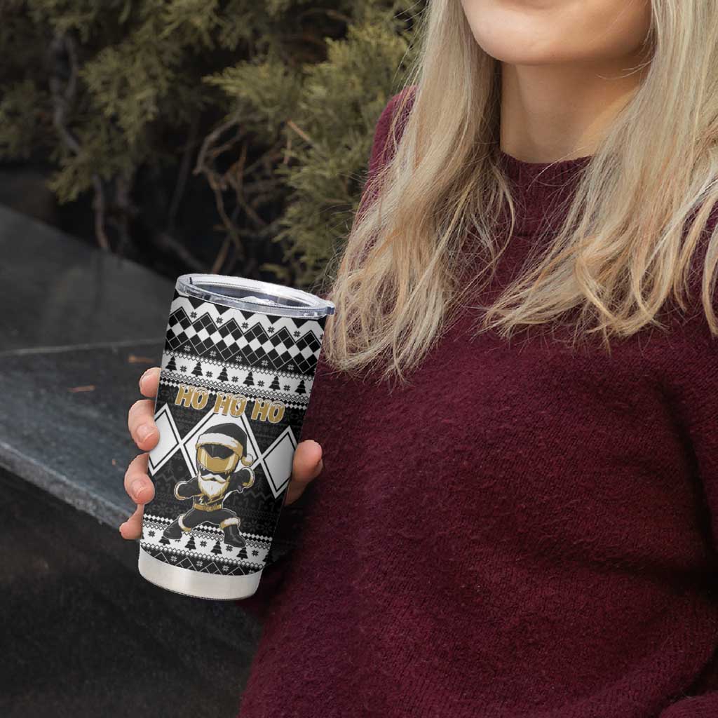 Personalized Power Black Ranger Santa Claus Tumbler Cup Funny Christmas - Wonder Print Shop
