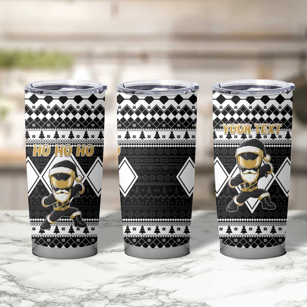 Personalized Power Black Ranger Santa Claus Tumbler Cup Funny Christmas - Wonder Print Shop