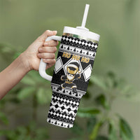 Personalized Power Black Ranger Santa Claus Tumbler With Handle Funny Christmas - Wonder Print Shop