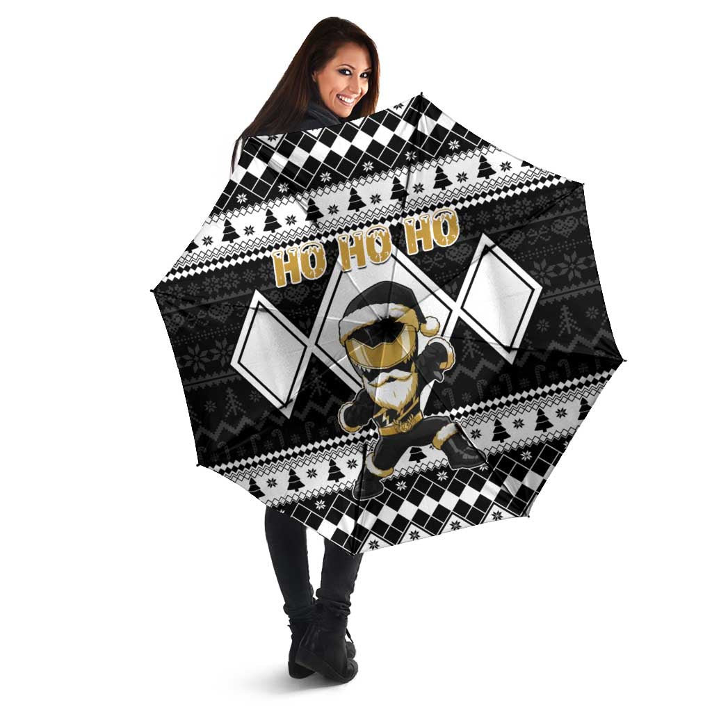 Power Black Ranger Santa Claus Umbrella Funny Christmas - Wonder Print Shop