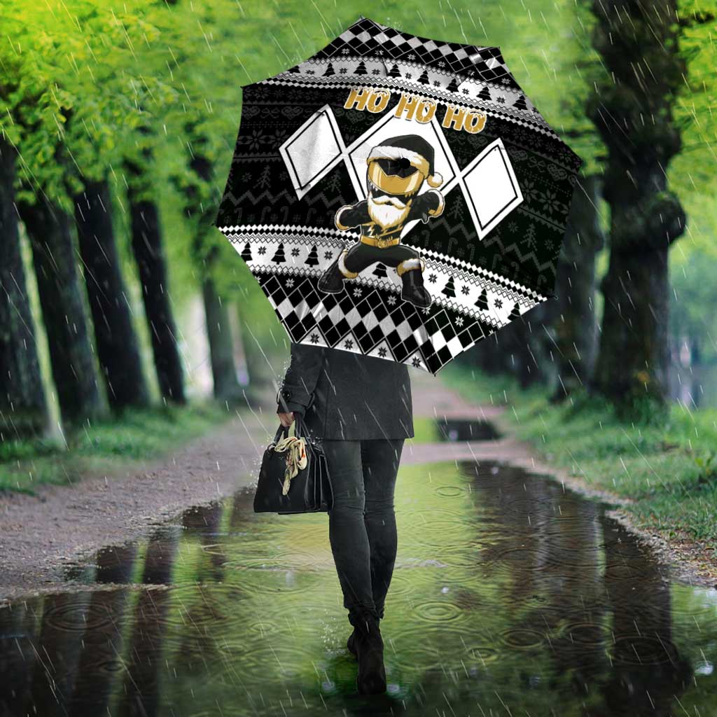 Power Black Ranger Santa Claus Umbrella Funny Christmas - Wonder Print Shop