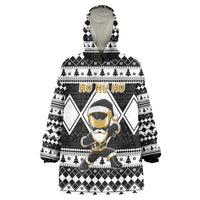 Personalized Power Black Ranger Santa Claus Wearable Blanket Hoodie Funny Christmas - Wonder Print Shop
