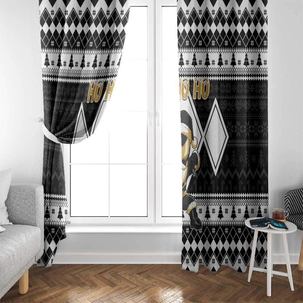 Power Black Ranger Santa Claus Window Curtain Funny Christmas - Wonder Print Shop