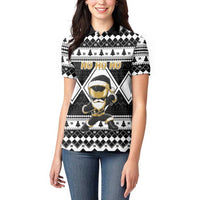 Personalized Power Black Ranger Santa Claus Women Polo Shirt Funny Christmas - Wonder Print Shop