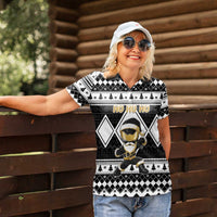 Personalized Power Black Ranger Santa Claus Women Polo Shirt Funny Christmas - Wonder Print Shop