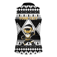 Personalized Power Black Ranger Santa Claus Women Sleeveless Polo Shirt Funny Christmas - Wonder Print Shop