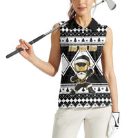 Personalized Power Black Ranger Santa Claus Women Sleeveless Polo Shirt Funny Christmas - Wonder Print Shop