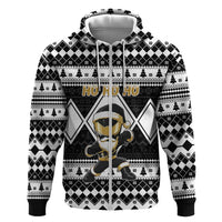 Personalized Power Black Ranger Santa Claus Zip Hoodie Funny Christmas - Wonder Print Shop