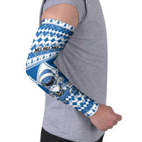 Personalized Power Blue Ranger Santa Claus Arm Sleeves Funny Christmas - Wonder Print Shop