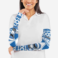 Personalized Power Blue Ranger Santa Claus Arm Sleeves Funny Christmas - Wonder Print Shop