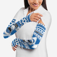 Personalized Power Blue Ranger Santa Claus Arm Sleeves Funny Christmas - Wonder Print Shop