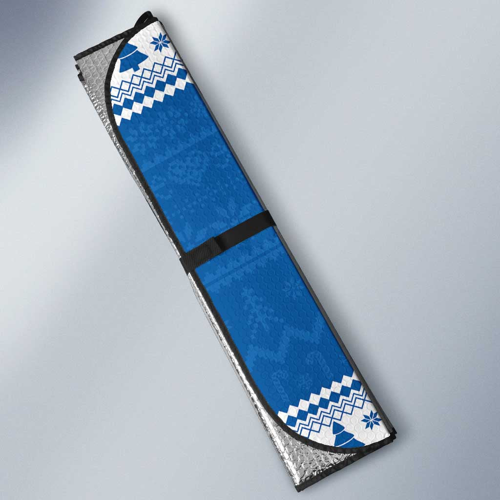 Power Blue Ranger Santa Claus Auto Sun Shade Funny Christmas - Wonder Print Shop