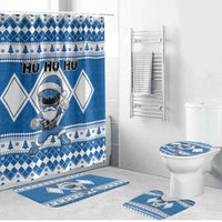Power Blue Ranger Santa Claus Bathroom Set Funny Christmas - Wonder Print Shop
