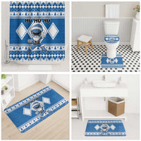 Power Blue Ranger Santa Claus Bathroom Set Funny Christmas - Wonder Print Shop