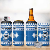 Personalized Power Blue Ranger Santa Claus 4 in 1 Can Cooler Tumbler Funny Christmas - Wonder Print Shop