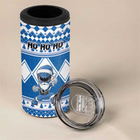 Personalized Power Blue Ranger Santa Claus 4 in 1 Can Cooler Tumbler Funny Christmas - Wonder Print Shop