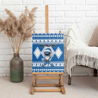 Power Blue Ranger Santa Claus Canvas Wall Art Funny Christmas - Wonder Print Shop