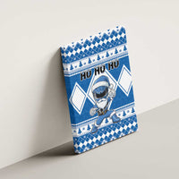 Power Blue Ranger Santa Claus Canvas Wall Art Funny Christmas - Wonder Print Shop
