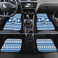 Personalized Power Blue Ranger Santa Claus Car Mats Funny Christmas - Wonder Print Shop