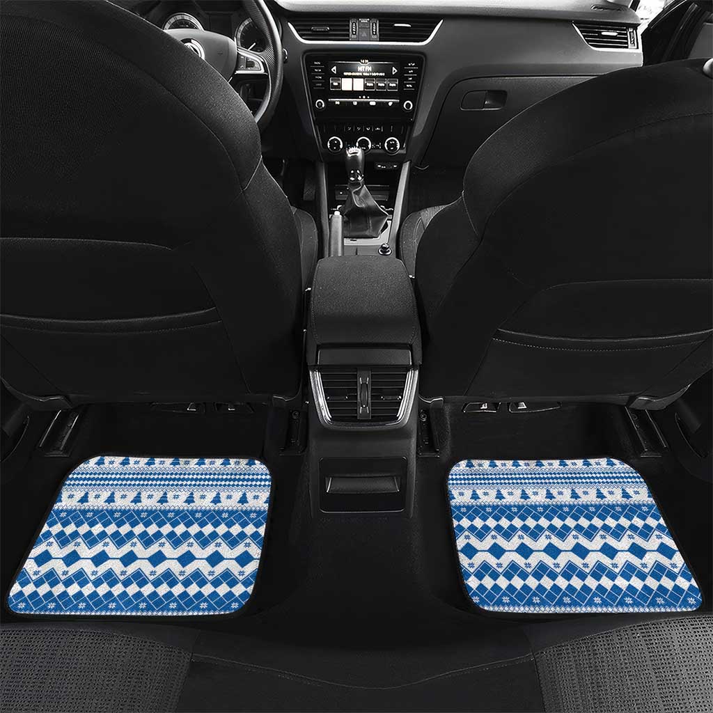 Personalized Power Blue Ranger Santa Claus Car Mats Funny Christmas - Wonder Print Shop