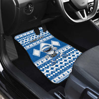 Personalized Power Blue Ranger Santa Claus Car Mats Funny Christmas - Wonder Print Shop