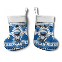 Power Blue Ranger Santa Claus Christmas Stocking Funny Christmas - Wonder Print Shop