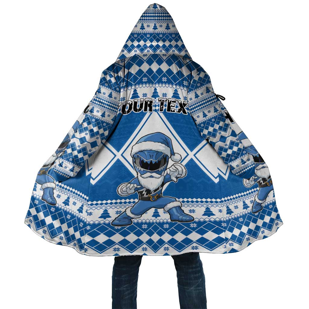 Personalized Power Blue Ranger Santa Claus Cloak Funny Christmas - Wonder Print Shop