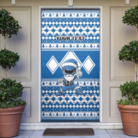 Personalized Power Blue Ranger Santa Claus Door Cover Funny Christmas - Wonder Print Shop