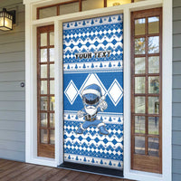 Personalized Power Blue Ranger Santa Claus Door Cover Funny Christmas - Wonder Print Shop