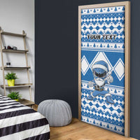 Personalized Power Blue Ranger Santa Claus Door Cover Funny Christmas - Wonder Print Shop