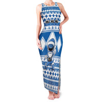 Personalized Power Blue Ranger Santa Claus Family Matching Tank Maxi Dress and Hawaiian Shirt Funny Christmas - Wonder Print Shop