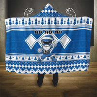 Power Blue Ranger Santa Claus Hooded Blanket Funny Christmas - Wonder Print Shop