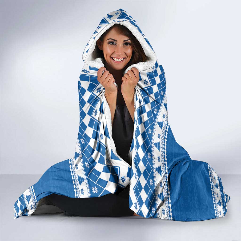 Power Blue Ranger Santa Claus Hooded Blanket Funny Christmas - Wonder Print Shop