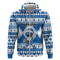 Personalized Power Blue Ranger Santa Claus Hoodie Funny Christmas - Wonder Print Shop