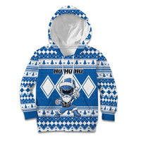Personalized Power Blue Ranger Santa Claus Kid Hoodie Funny Christmas - Wonder Print Shop