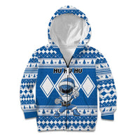 Personalized Power Blue Ranger Santa Claus Kid Hoodie Funny Christmas - Wonder Print Shop