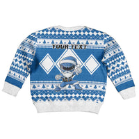 Power Blue Ranger Santa Claus Kid Ugly Christmas Sweater Funny Christmas - Wonder Print Shop
