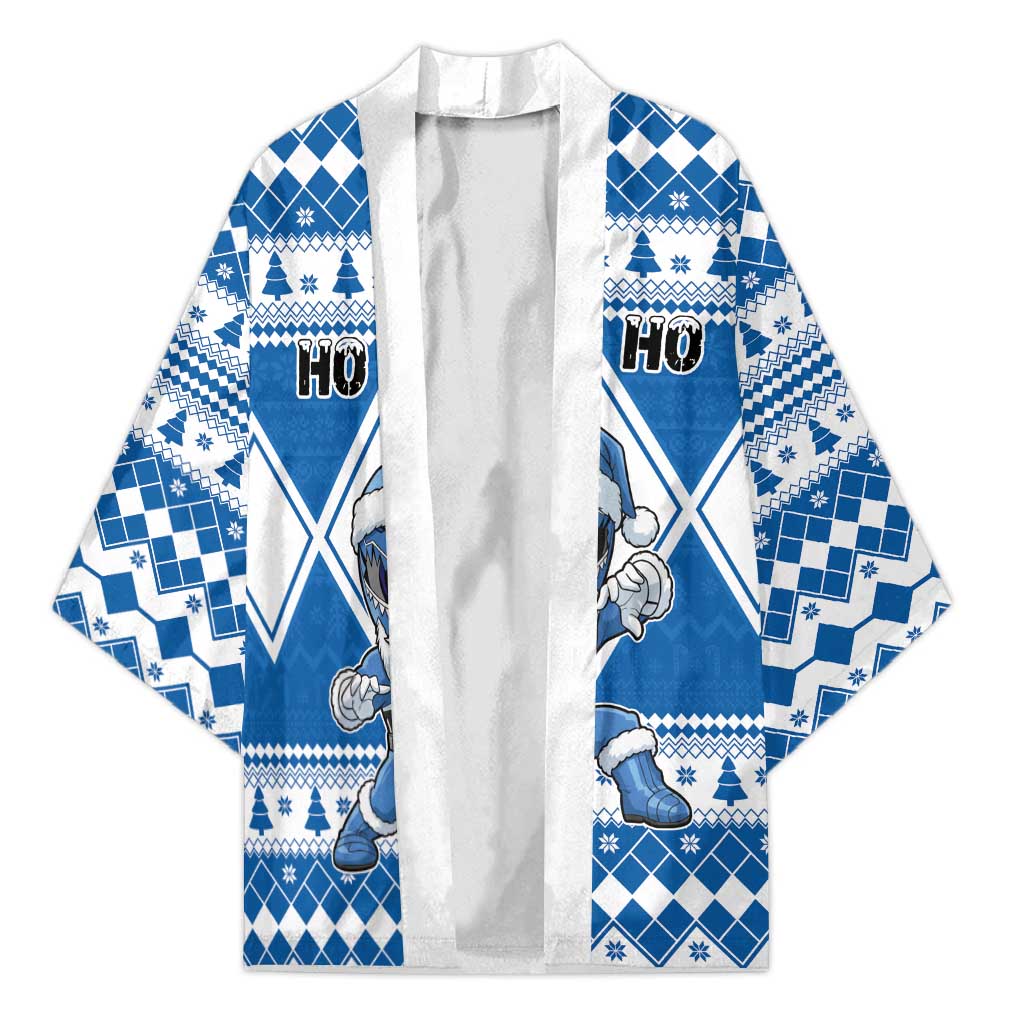 Personalized Power Blue Ranger Santa Claus Kimono Funny Christmas - Wonder Print Shop
